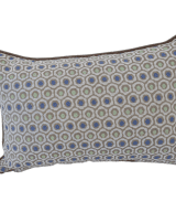 Handprinted Cotton Cushion Cover - 40 x 60 cm Polka Blue and Green