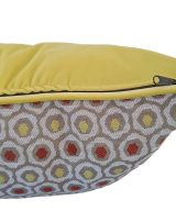 Handprinted Cotton Cushion Cover - 40 x 60 cm Polka Yellow and Red