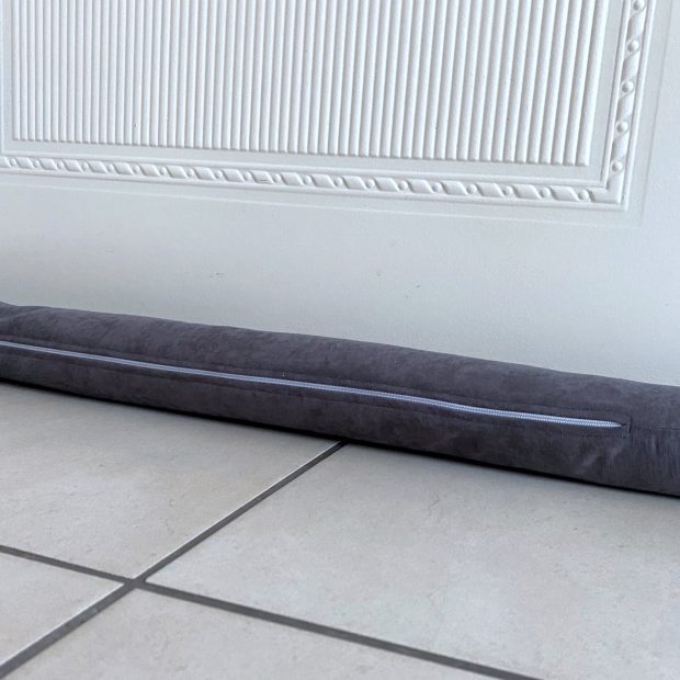 Wind and Draft stopper Velvet Washable Grey