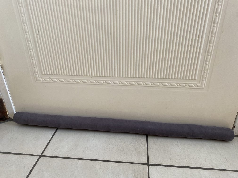 Wind and Draft stopper Velvet Washable Grey
