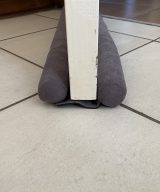 Twin Wind, Draft and Dust Door Stopper Velvet Adjustable Grey