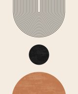 Burnt Orange Boho Wall Art Prints - A3 Unframed