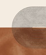 Burnt Orange Boho Wall Art Prints - A3 Unframed