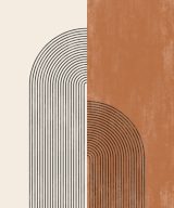Burnt Orange Boho Wall Art Prints - A3 Unframed