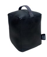 Black Leather Rectangular Doorstop