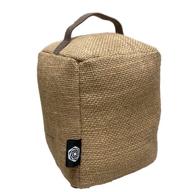 Hessian Fabric Rectangular Doorstop