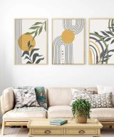 Shades of Green Boho Wall Art Prints - A3 Unframed