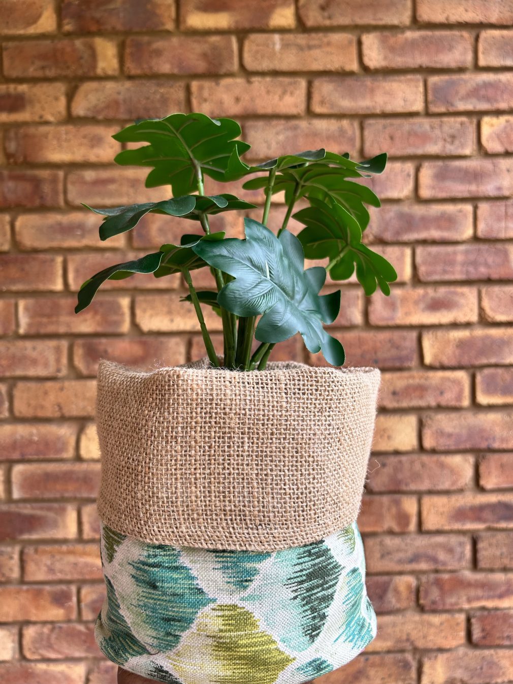 2 Pack Shade of Green Pattern Pot Plant Holders