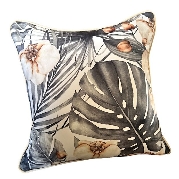 Grey Leaves Scatter Cushion - 50 x 50 cm