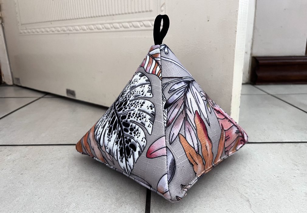Floral Print Triangular Doorstop