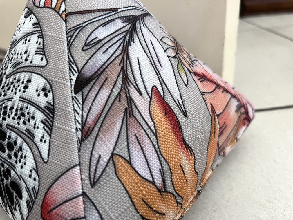 Floral Print Triangular Doorstop