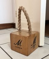 Wooden Door Stop with Rope - Mini