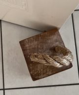 Wooden Door Stop with Rope - Large