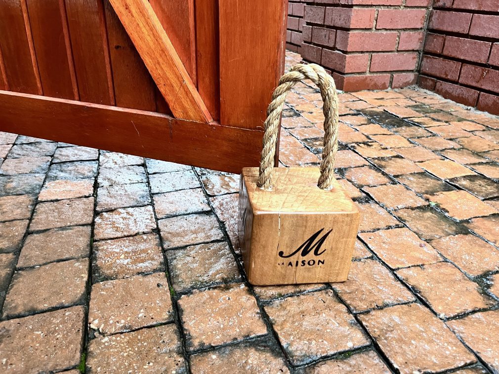 Wooden Door Stop with Rope - Mini