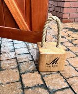 Wooden Door Stop with Rope - Mini