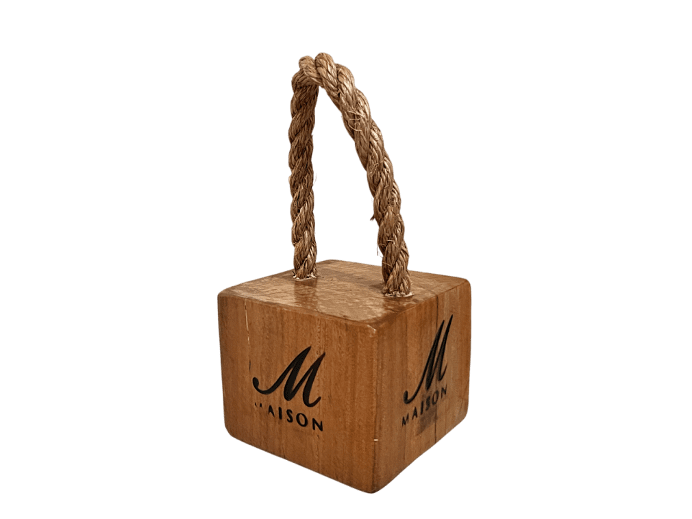 Wooden Door Stop with Rope - Mini