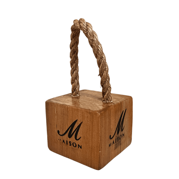 Wooden Door Stop with Rope - Mini