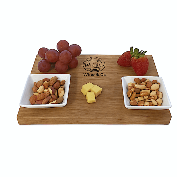 Tapas Chopping Board with 2 Dishes