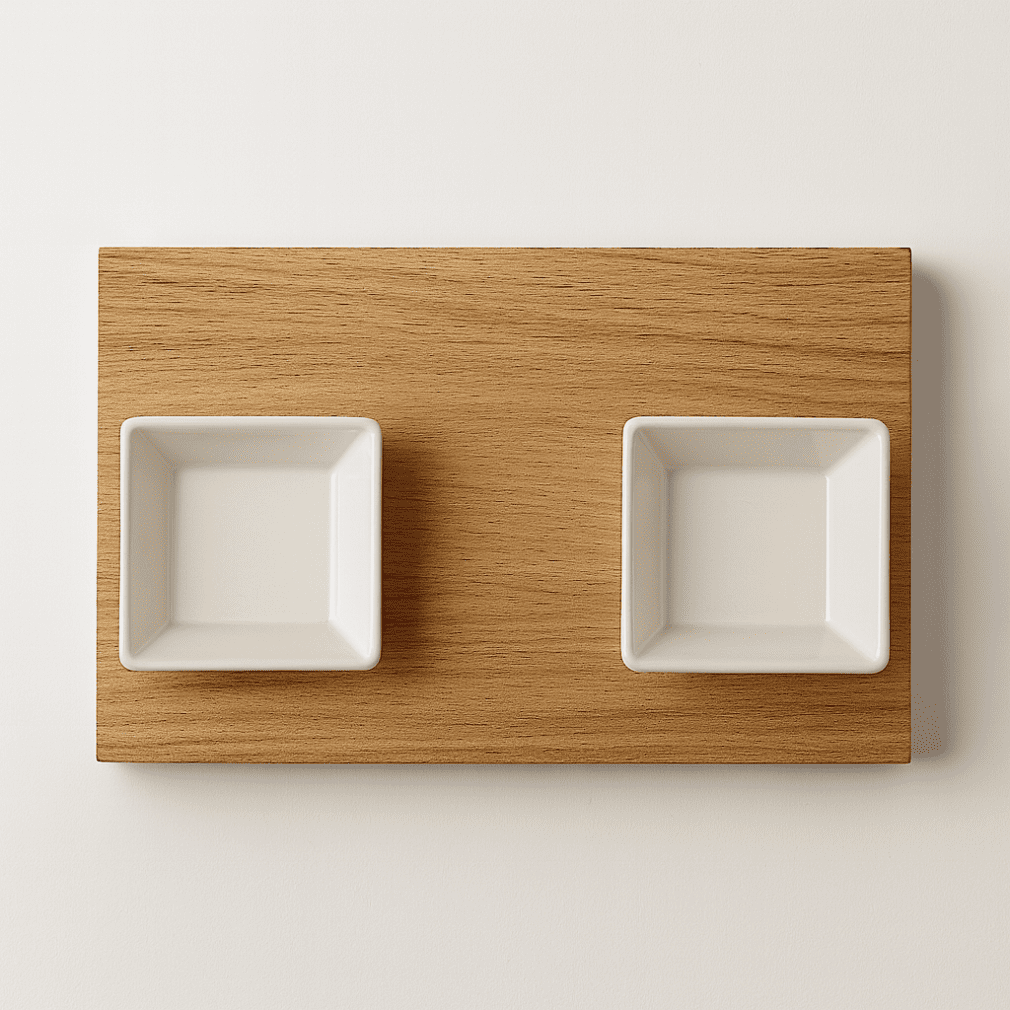 Tapas Chopping Board with 2 Dishes